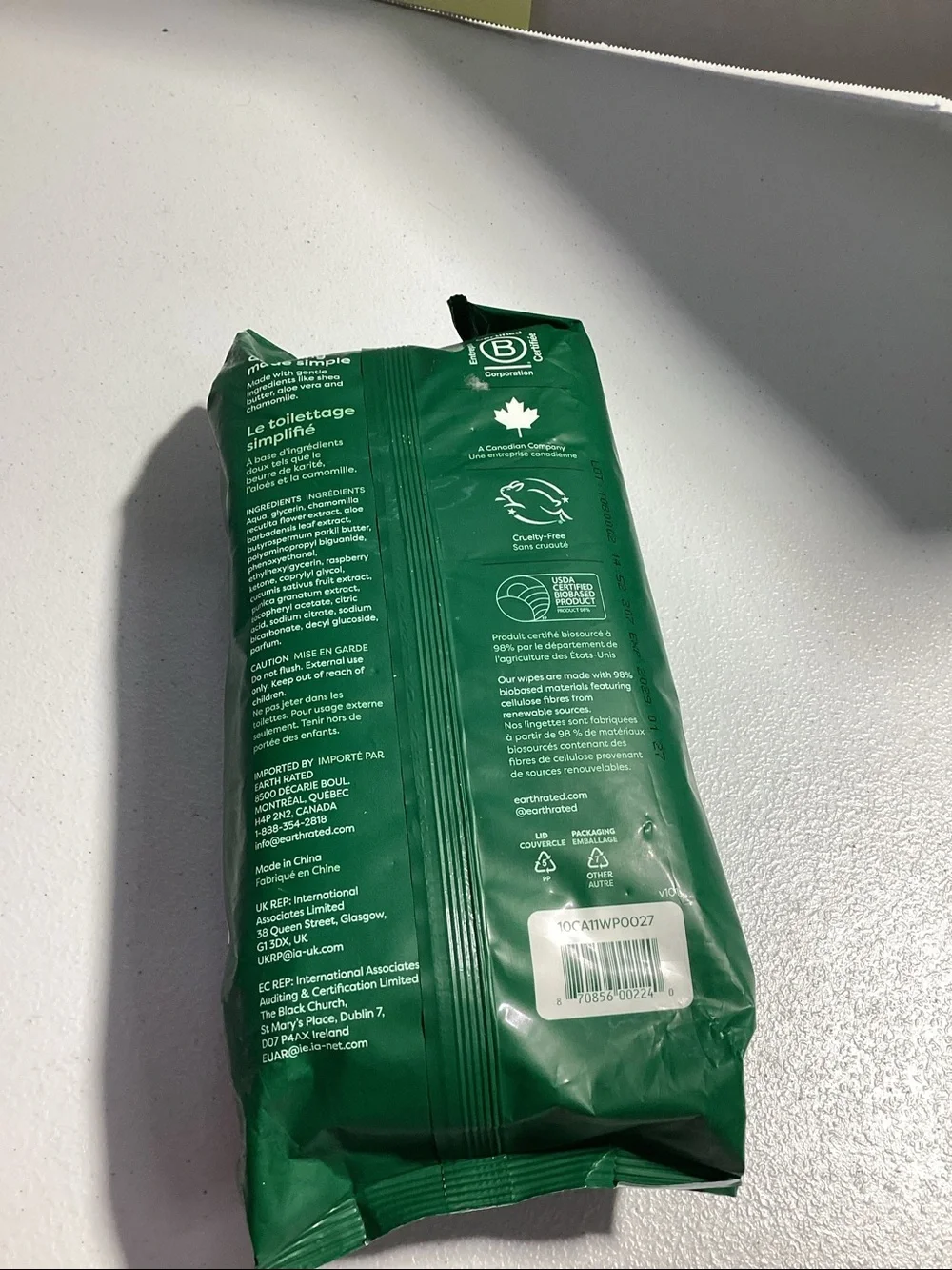 Green Pet Wipes - Hypoallergenic Dog & Cat Wipes (Green)